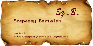 Szepessy Bertalan névjegykártya